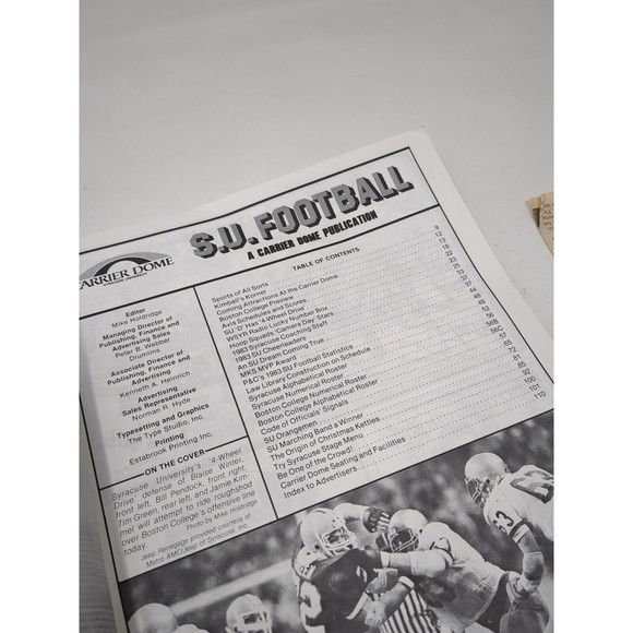 1983 Syracuse Orange Football Game Program & Newspaper NCAA Tim Green Mike Siano - Picture 11 of 16